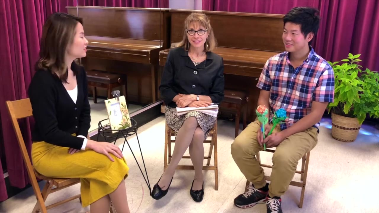 Susanne Katchko with two students